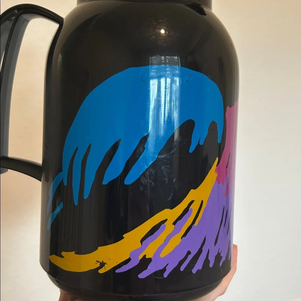 Helios Thermo-Bird Penguin Vacuum Jug 1L Black Colorful Design Made in Germany